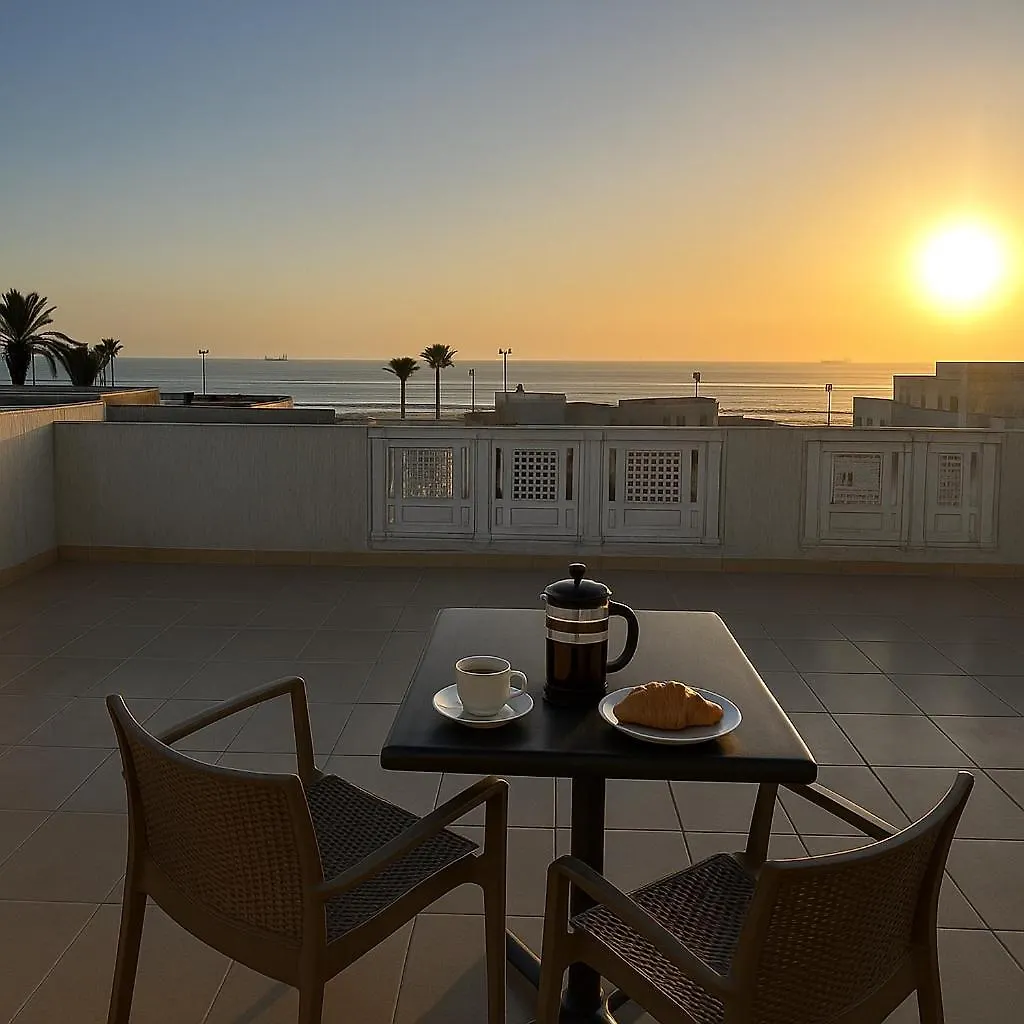 Apartmán Sea View Private Terrace - Fibre Wi-Fi & Netflix As-Sawíra